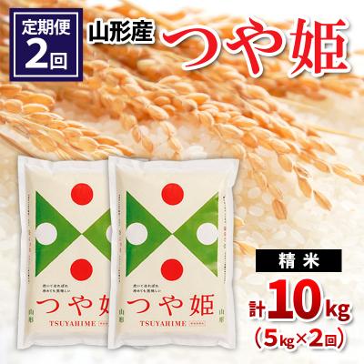 ふるさと納税 山形市 【定期便2回】山形県産 つや姫 精米 5kg×2回(計10kg) FZ26-839