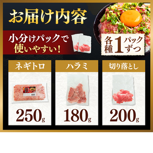 大人気 ! 天然 まぐろ 3種 盛り お試し セット | 海鮮 鮪 まぐろ たたき ねぎとろ ネギトロ トロ ハラミ スライス 切り落とし 千葉 君津 きみつ