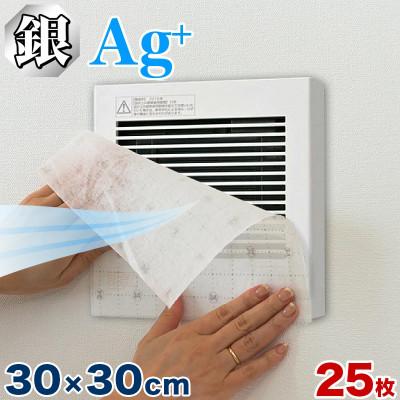 ふるさと納税 海南市 銀イオン 換気扇フィルター 25枚入り(30×30) BYT1008557