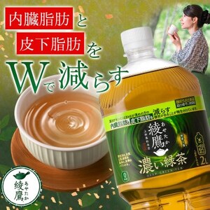 日本コカ・コーラ 綾鷹 濃い緑茶 2L 6本 ペットボトル ケース【1721655】
