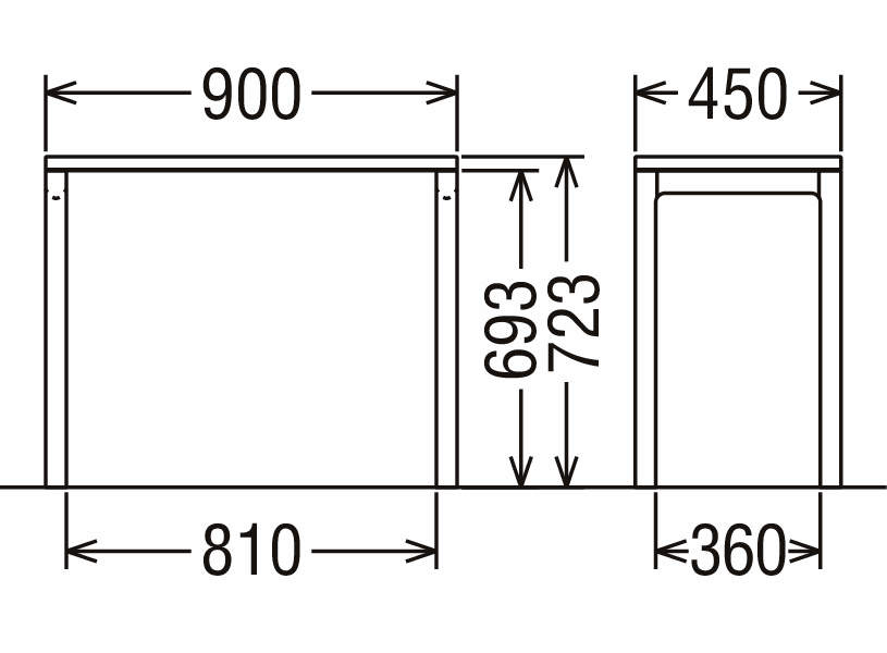 [幅900×奥行450]カリモク家具『デスク：クリアネル』SW8011 [1312]