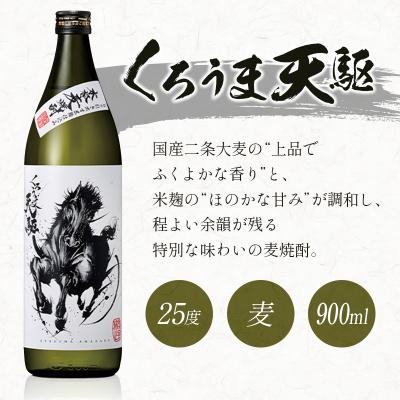ふるさと納税 西都市 神楽酒造　くろうま天駆　麦焼酎3本セット25度900ml×3本[3183] |  | 01
