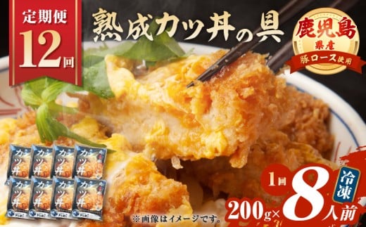 【全12回定期便】鹿児島県産熟成カツ丼の具（8食分）　K258-T06_08b