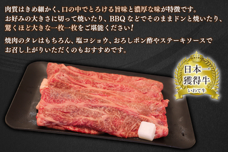 AB018　【3ヶ月連続お届け】いわて牛肩ロースカルビ焼肉600ｇ