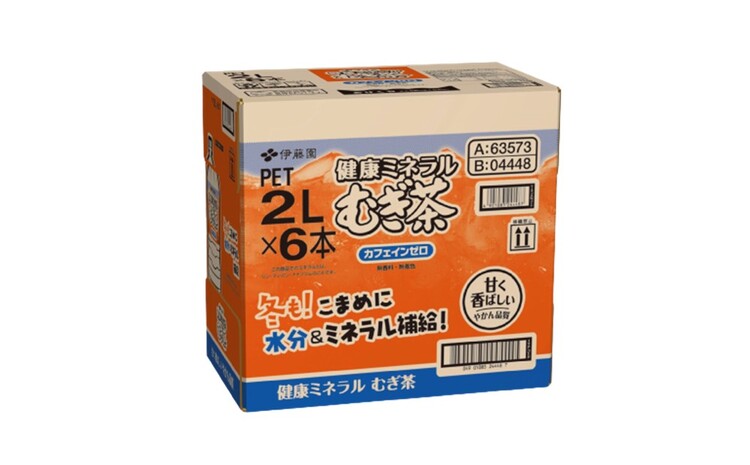 【6カ月定期便】健康ミネラル麦茶 2L×6本(合計6ケース)【伊藤園 麦茶 むぎ茶 ミネラル ノンカフェイン カフェインゼロ 6本×6ケース】 D-J071314