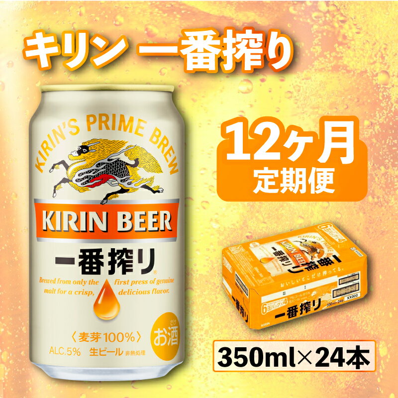 【ふるさと納税】【キリン】一番搾り ［350ml×24缶］12ヵ月定期便
