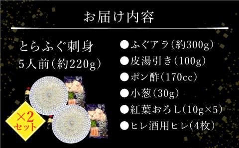 長崎県産 とらふぐ 刺身 5人前 2 Wセット（2箱）10人前/ ふぐ ふぐ刺し南島原市 / 大和庵 [SCJ013]