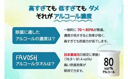 FAVOSH 選べるデザインアルコールタオル　本体 ロゴ