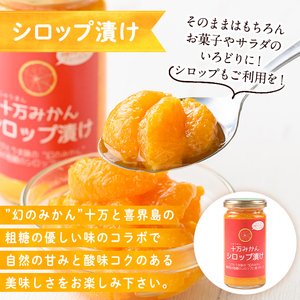 s518 ≪毎月数量限定≫十万温州みかんシロップ漬け(計4個・1個180g)【田野農園】