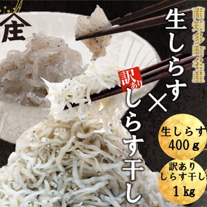生しらす 400g 訳あり しらす干し 1kg セット 冷凍 刺身 真空パック 山庄