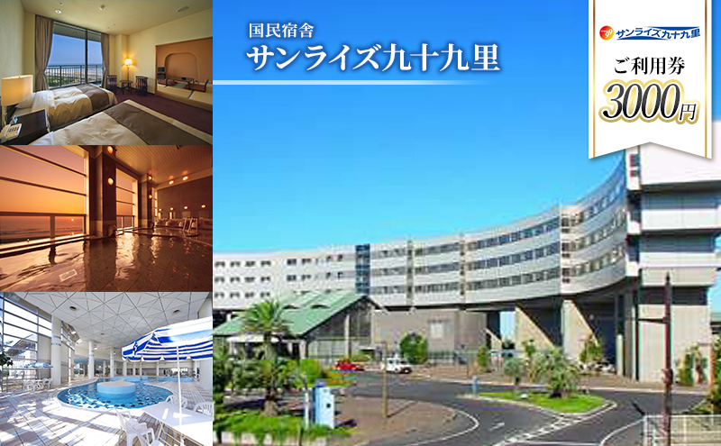 施設利用券 関東 千葉 国民宿舎 サンライズ九十九里 3000円分 宿泊券 お食事券 宿泊 旅行 旅行券 利用券 食事券 宿泊補助券 トラベル クーポン ホテル券 ギフト券 ギフト チケット ホテル 旅館 千葉県 九十九里町 九十九里