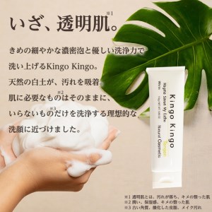 a742-A 白土洗顔料 kingokingo(110g×1本・泡立てネット付)【てんげん】姶良市 泡 濃密泡 もっちり泡 洗顔料 洗顔 洗顔フォーム きんごきんご
