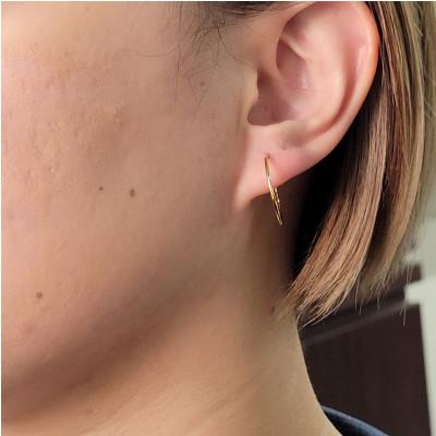 ふるさと納税 松山市 K18　1.0mm×20.0mm　フープピアス |  | 03