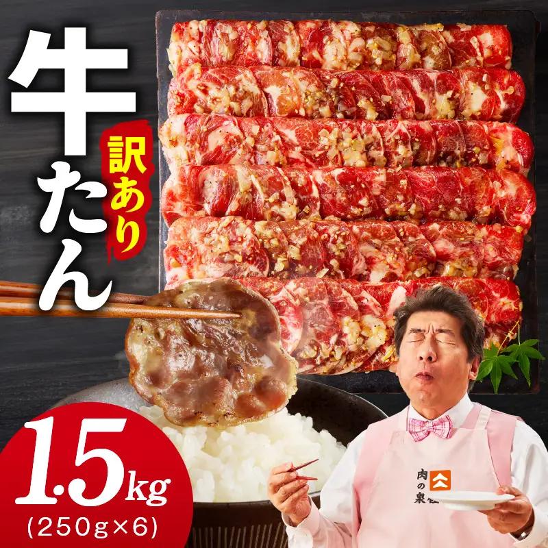 牛タン 1.5kg ねぎ塩味 小分け 250g×6 牛タン