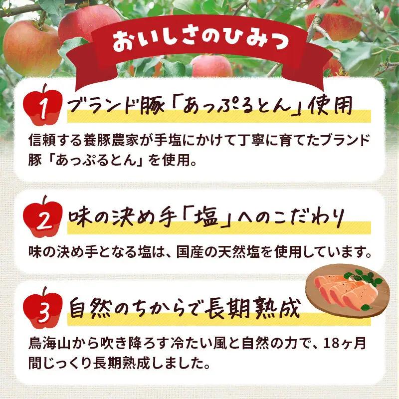 生ハム ブロック 約2.1～2.2kg 長期熟成 国産豚肉 あっぷるとん 秋田県横手市産