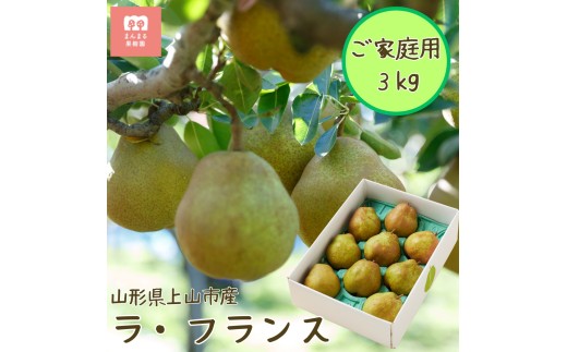 西洋梨（ラ・フランス）３ｋｇ　ご家庭用　0055-2609