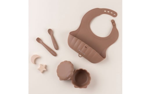 ケラッタ ベビー食器 4点セット（リーフブラウン） | ケラッタ kerata 赤ちゃん ベビー 日用品 食器 ベビー食器 マタニティ 長野県 塩尻市