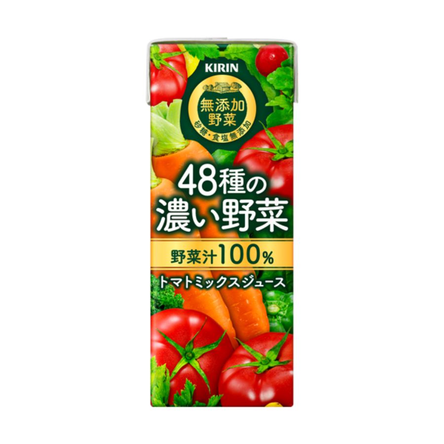 ＜キリン無添加野菜＞48種の濃い野菜100％ 200ml×24本