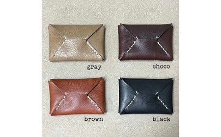 【封筒】letter（レター）オリーブ 封筒型 カードケース 革