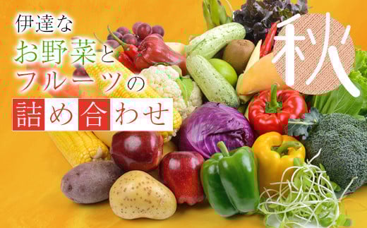 
            伊達なお野菜とフルーツの詰め合わせ（秋） F20C-492
          