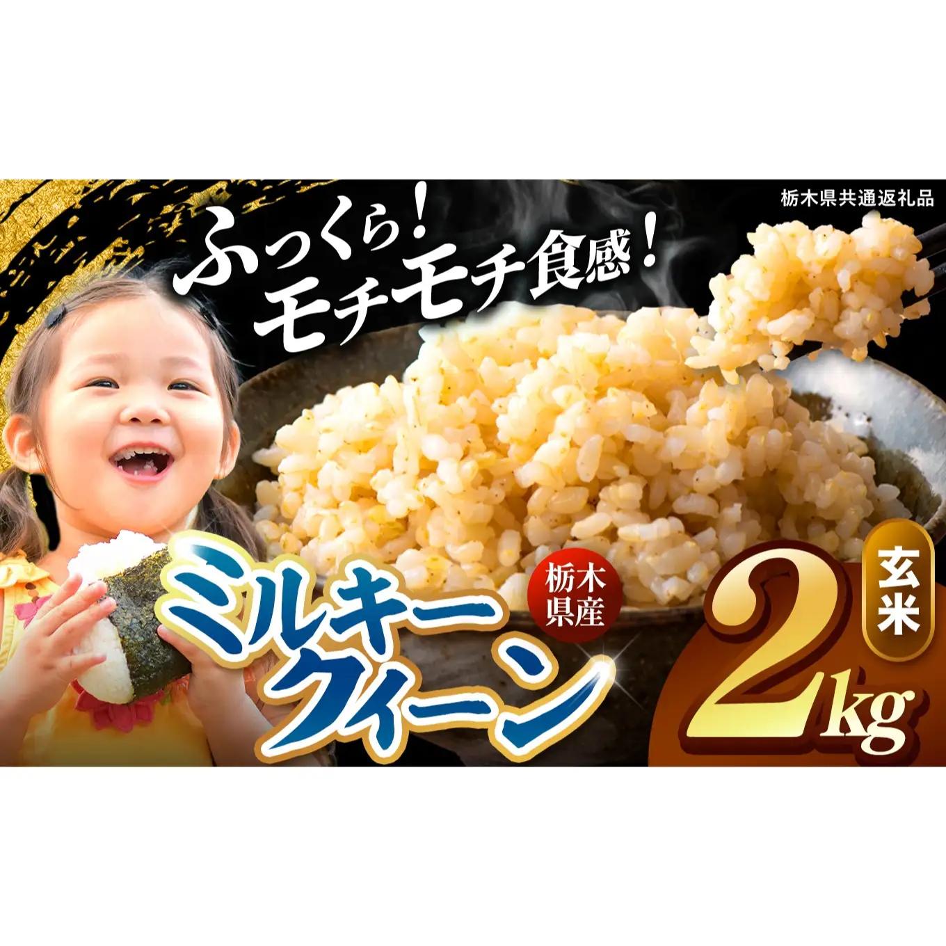 栃木県産 ミルキークイーン 玄米 2kg 2026年  新米 | 栃木県 矢板市