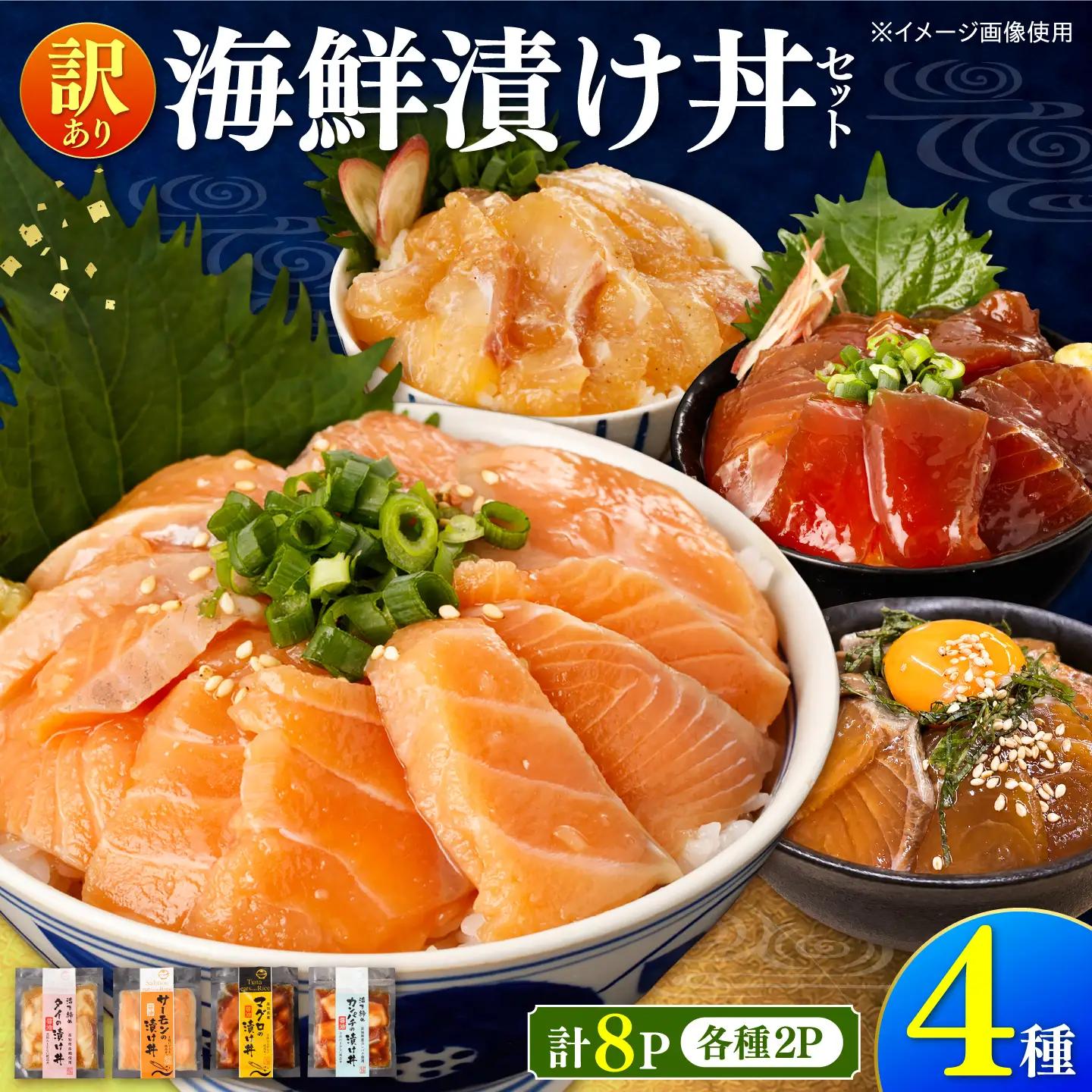 【訳あり】土佐の海鮮漬け丼（4種×各2袋）セット 高知県土佐市 【企業組合　宇佐もん工房】 [BQAB040]
