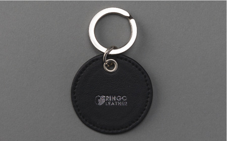 りんごレザー RingoLeather(登録商標) KEY RING 【 黒 】 株式会社SORENA キーリング 信州 4500円 長野県 飯綱町