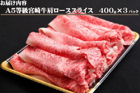 【黒毛和牛専門店直送】A5等級 宮崎牛 肩ロース スライス 1.2kg（宮崎牛 牛肉 A5 国産 ロース スライス すき焼き 人気）