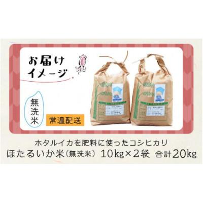 ふるさと納税 滑川市 【ほたるいか米】無洗米　20kg(10kg×2袋) |  | 03