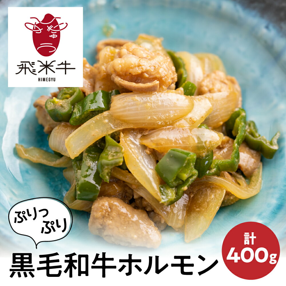 【ふるさと納税】《簡易包装》飛米牛 ひめぎゅう 味付けホルモン 計400g 200g×2パック 個包装 焼肉 ホルモン 味付き肉 飛騨 BBQ バーベキュー 黒毛和牛 国産 冷凍 小分け [Q761_u] 8000円 8千円