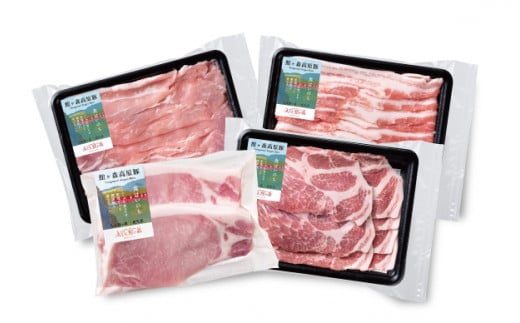 【定期便 全5回】館ヶ森高原豚 4種 詰め合わせ セット 4パック〈800g?1kg〉×5回 定期便 冷凍 小分け  豚肉 豚 肉 国産 肉定期便 個包装 大容量 おかず 冷凍 しゃぶしゃぶ すき焼き 人気 まとめ買い 家計応援 岩手県 一関市