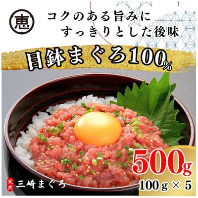 ふるさと納税 三浦市 三崎まぐろ　目鉢まぐろのみ使用　ねぎとろ  すきみ 500g (100g×5P)