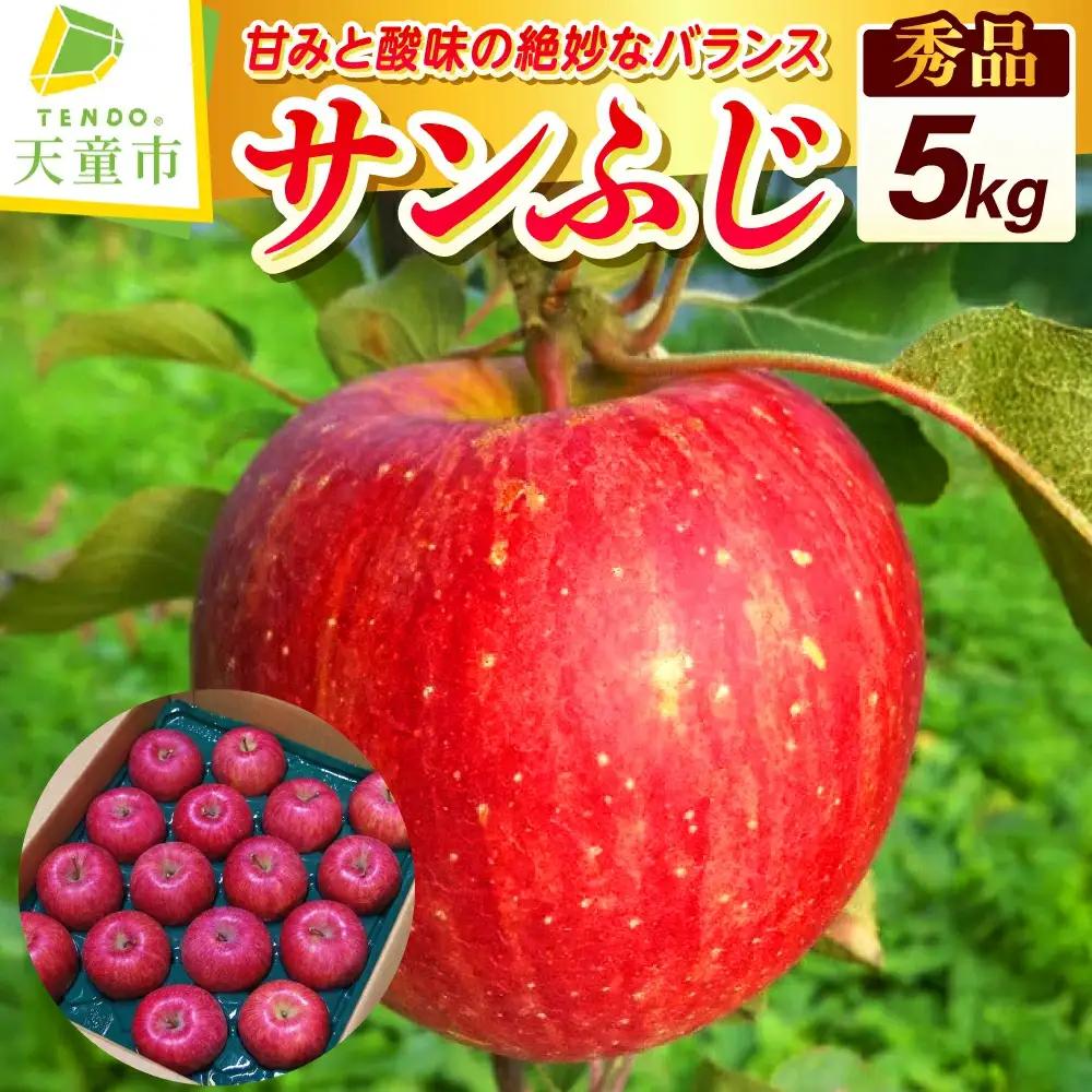 りんご サンふじ 5kg フルーツ 果物 山形 リンゴ