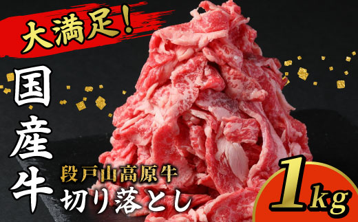 国産牛 段戸山高原牛 切り落とし1㎏  幻の牛 国産 牛肉 牛 スライス 地域 限定 小分け 大満足 赤身 肉 数量限定 肉 牛肉切り落とし 牛切り落とし