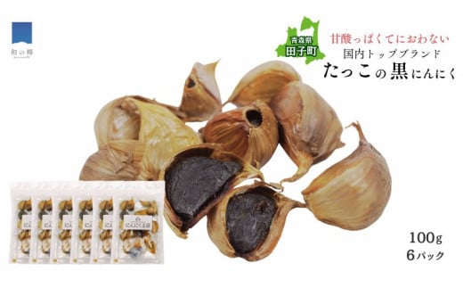 田子（たっこ）熟成黒にんにく100g×6（青森県田子町産にんにく使用）