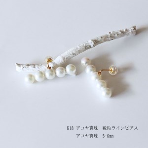 5-6ミリ アコヤ真珠 ピアス パール優美 / パール