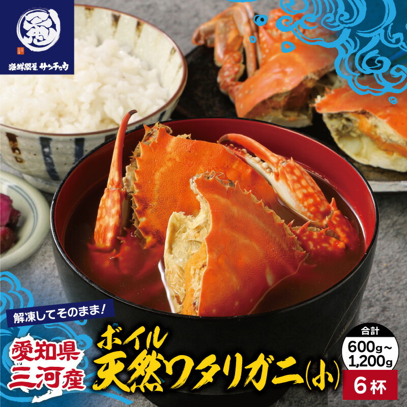 【ふるさと納税】G0653【愛知県三河産】ボイルワタリガニ小　6杯