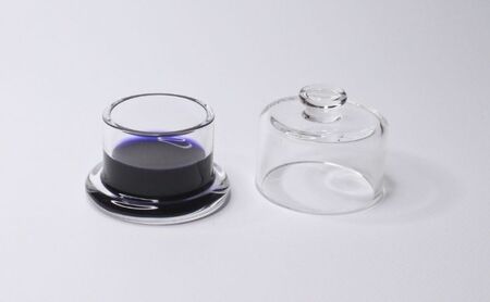 clarto　フタ付きインクポット（平型）　筆記用具 インクポット 小物入れ ボトルインク 手作り インク ガラスペン 手紙 日記 プレゼント ギフト 墨田区 東京都