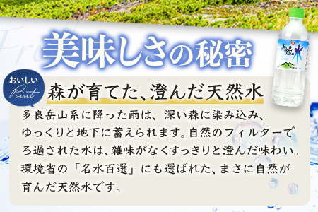 【定期便10回】 G7広島サミット提供『多良岳山系の水』 （500ml×24本×10回）天然水 ナチュラルウォーター定期便 毎月お届け 佐賀県 鹿島市 送料無料J-9