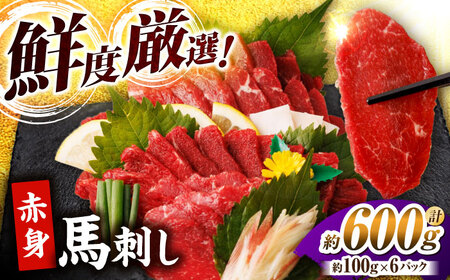 赤身馬刺し 計600g（6pc）【馬刺しの郷 民守】 馬肉 熊本県 特産品 赤身馬刺し  [ZBL005]