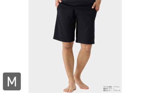 No.1015-01 スタンダードドライ＋【一般医療機器】半ズボン（メンズ）ブラック M ／ ベネクスリカバリーウェア リカバリーウェア  休養時専用ウェア 血行促進 健康 安眠 神奈川県