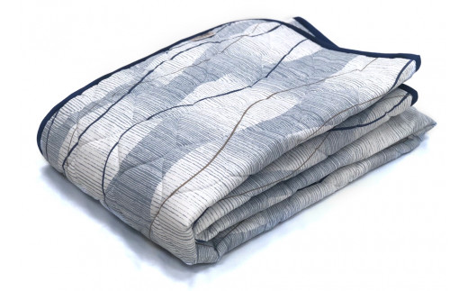 コットン100% 高島ちぢみ (表地) さらさらキルト敷パット シングルサイズ(約100×205cm)｜寝具 布団 ふとん ベッド パッド シーツ 綿 国産 日本製 洗える 洗濯可 泉州 ベビー 子供 布団 泉州ふとん FNP006 [4600]