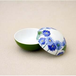 有田焼 ボンボニエール（ガーベラ）職人舎 【伝統工芸士・松尾せつ子】食器 器 うつわ 染付 花柄 ジュエリーボックス 菓子箱 伝統工芸 手描き 工業組合 A120-37_イメージ3
