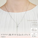 【ふるさと納税】プラチナ　1粒ダイヤ　0.5ct　ネックレス　管理番号716654　×1本 ふるさと納税 人気 おすすめ ランキング アクセサリー 宝石 ジュエリー 高級 記念日 プレゼント 山梨県 笛吹市 送料無料 218-062