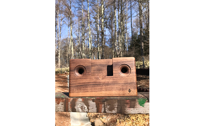 
木製 スマホ スピーカー　アウル
