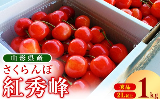 
            【先行予約】令和8年産 さくらんぼ 「 紅秀峰 」1kg （500g×2パック） 秀品 2Lサイズ以上 2026年産 山形県産 【2026年6月中旬頃～7月上旬頃発送予定】※配送不可 沖縄・離島　029-A-OT006
          