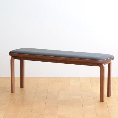 ふるさと納税 府中市 府中市の家具　コッコベンチ　ウォールナット材/生地:ラムース(チャコール)(組み立て式)