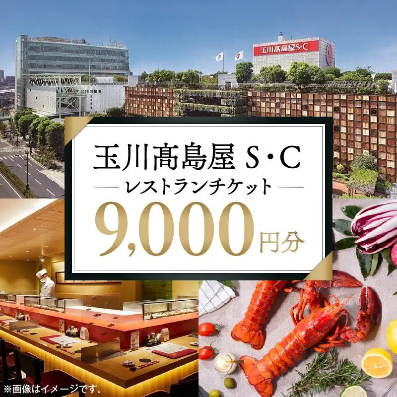 世田谷区ふるさと納税限定お礼品　二子玉川から望む世田谷区の街とグルメを楽しむ　玉川高島屋Ｓ・Ｃレストランチケット（9,000円分）【高島屋選定品】チケット 食事券 お食事券 レストラン デパート 東京 二子玉川 ランチ ディナー ギフト プレゼント 贈り物 贅沢 ご褒美 おすすめ_0012-1-003-se4