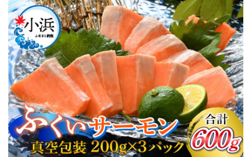 
国産 ふくいサーモン 200g×3パック 合計600g
