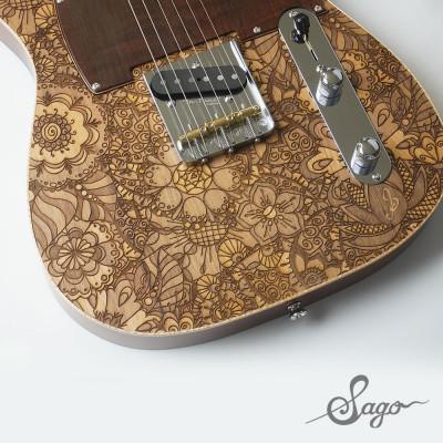 ふるさと納税 尼崎市 【エレキギター】Sago Classic Style T flower laser【テレキャスター】 |  | 02